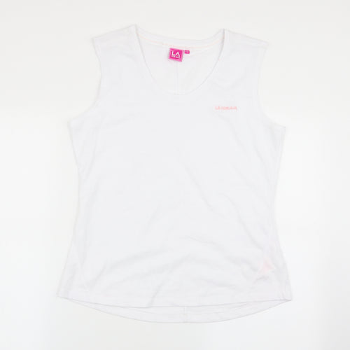 LA Gear Womens White   Basic Tank Size 14