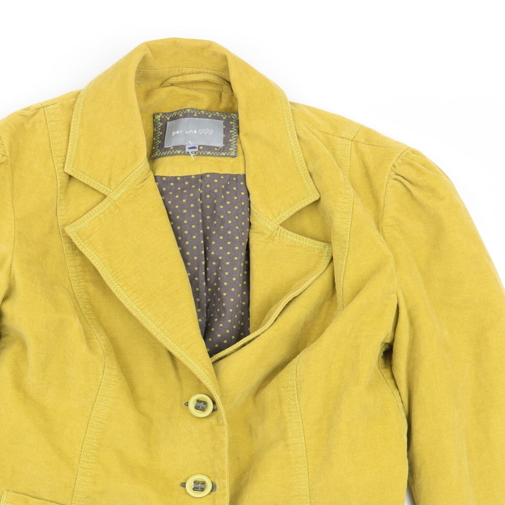 Per Una Womens Yellow   Jacket Blazer Size 10