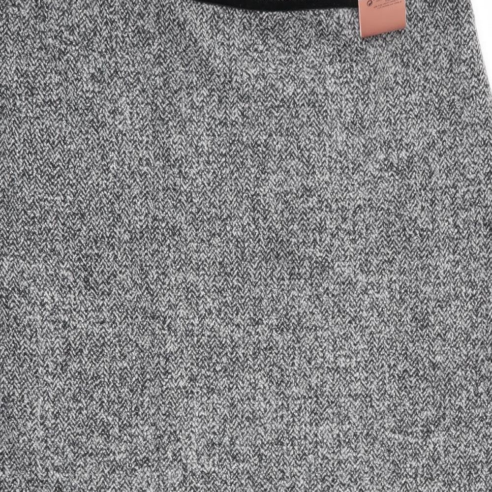 M&S Womens Grey   Flare Skirt Size 18  - Stretch waistband
