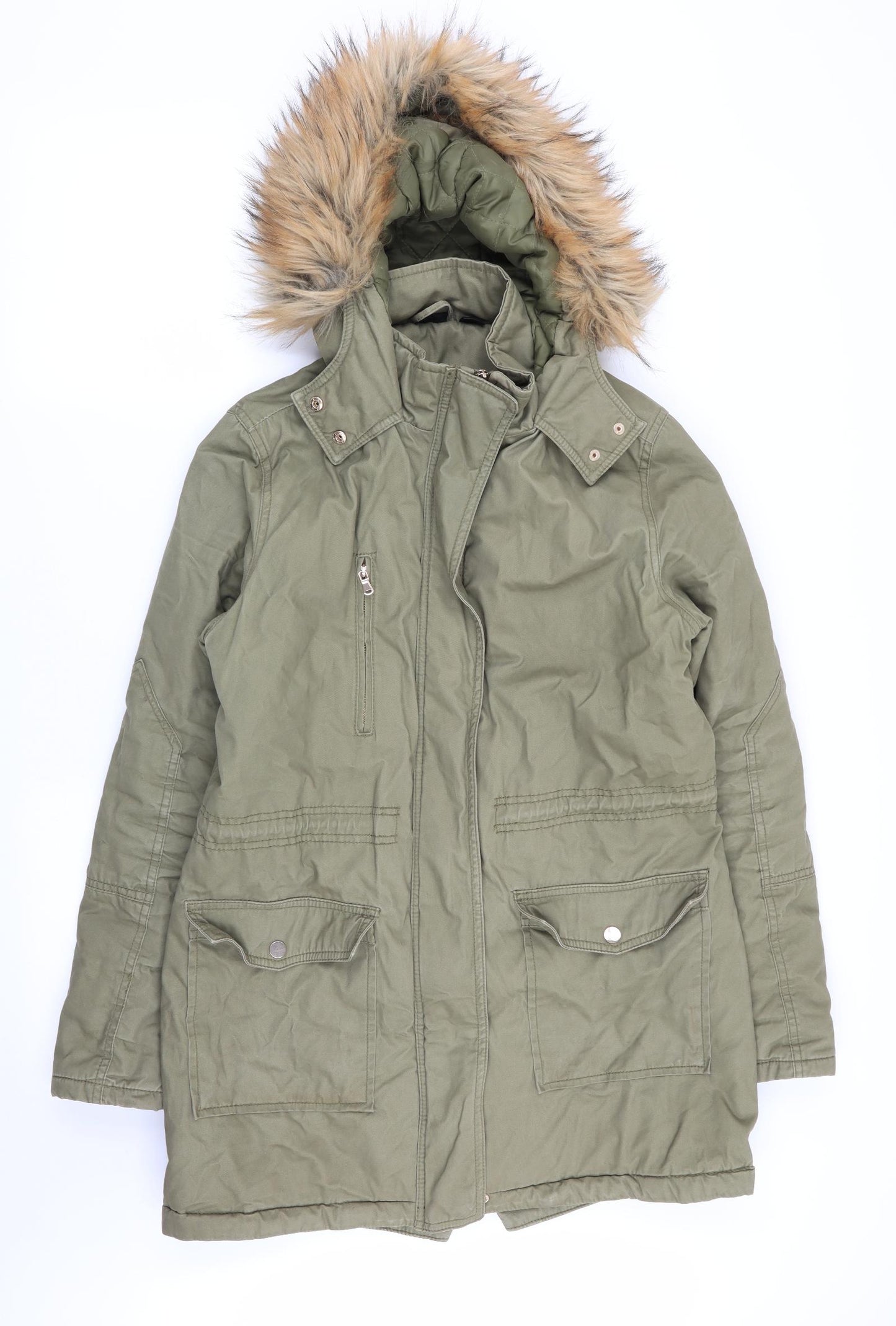 ESMARA Womens Green   Parka Coat Size 10