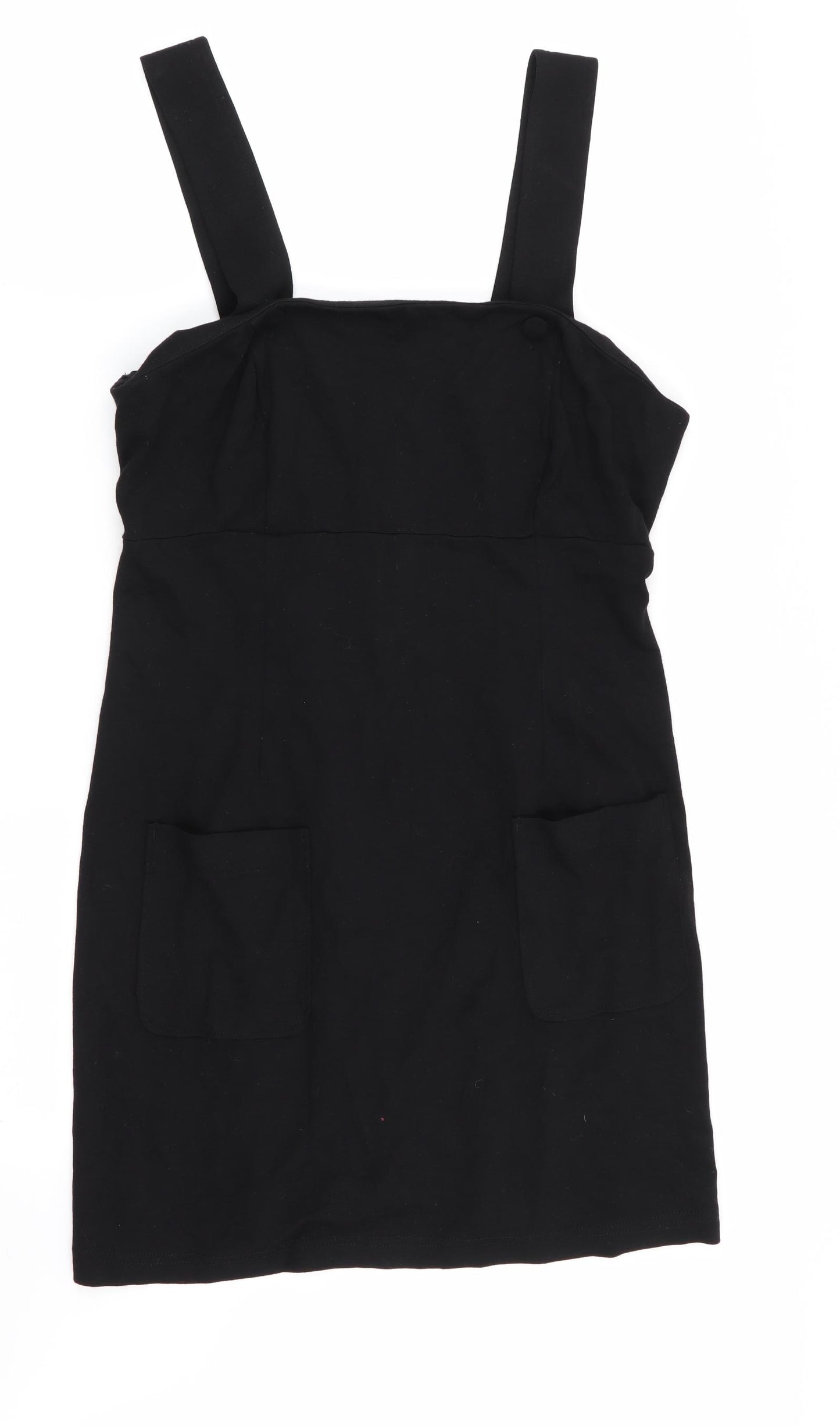 Asda George Womens Black   Pinafore/Dungaree Dress  Size 12