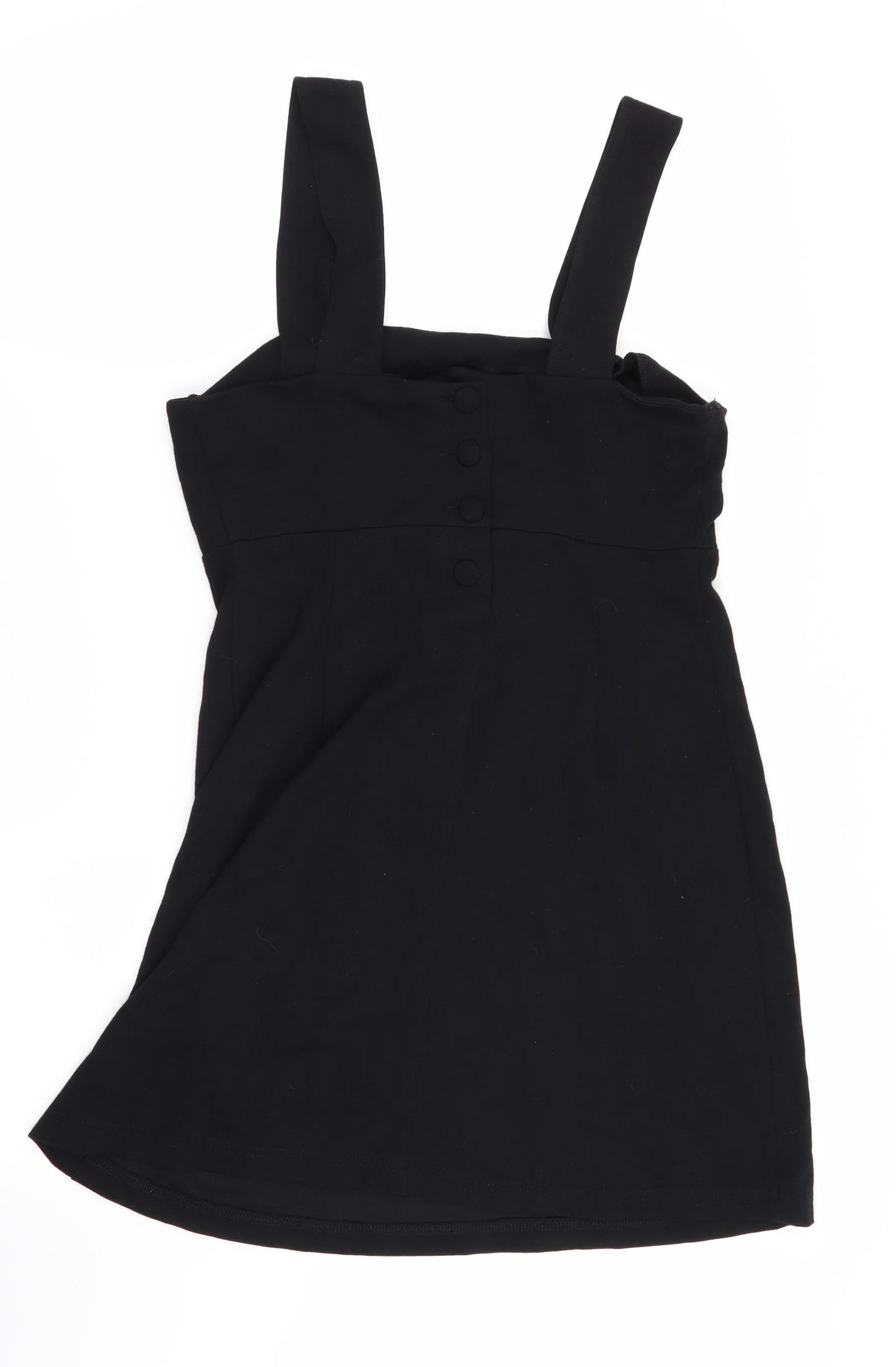 Asda George Womens Black   Pinafore/Dungaree Dress  Size 12