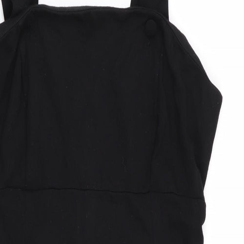 Asda George Womens Black   Pinafore/Dungaree Dress  Size 12