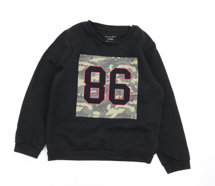 Primark Girls Black   Pullover Jumper Size 6-7 Years