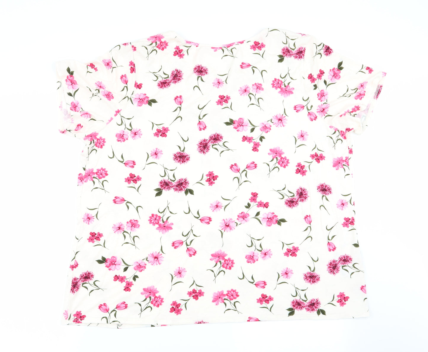 TU Womens Pink Floral  Basic T-Shirt Size 22