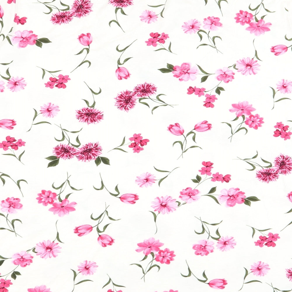 TU Womens Pink Floral  Basic T-Shirt Size 22