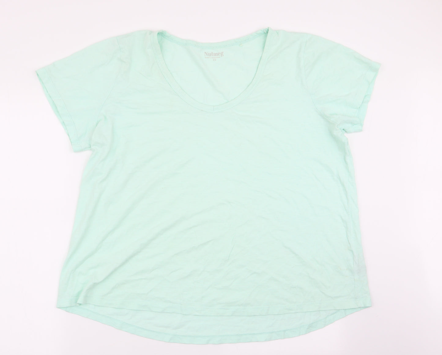 Nutmeg Womens Green   Basic T-Shirt Size 22
