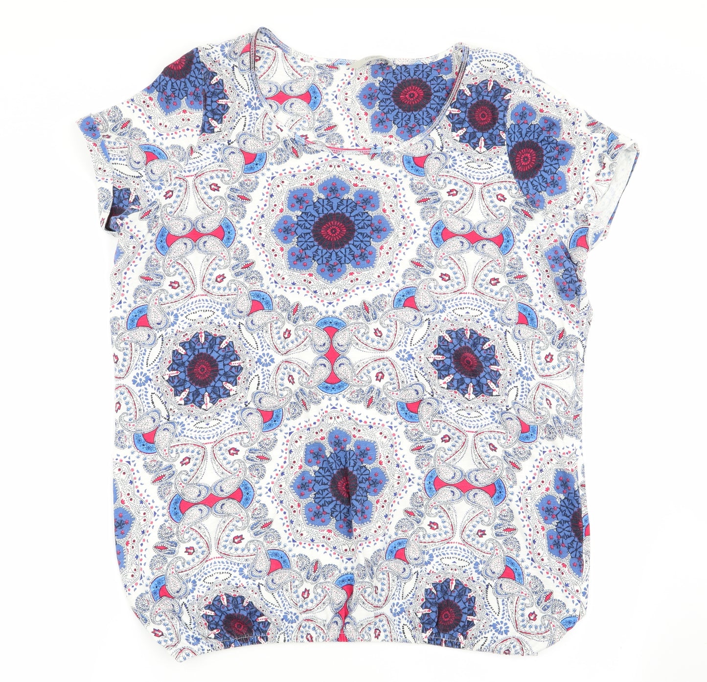 Asda George Womens Multicoloured Geometric  Basic T-Shirt Size 18