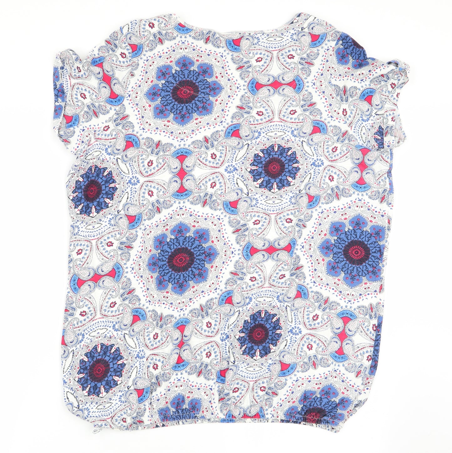 Asda George Womens Multicoloured Geometric  Basic T-Shirt Size 18