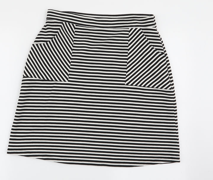 Papaya Womens Multicoloured Striped Flare Skirt Size 12 - Stretch waistband
