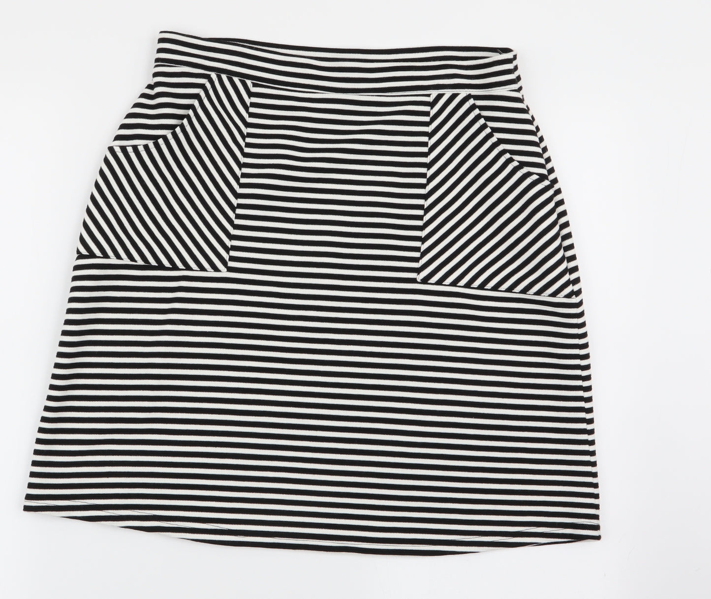 Papaya Womens Multicoloured Striped  Flare Skirt Size 12  - Stretch waistband