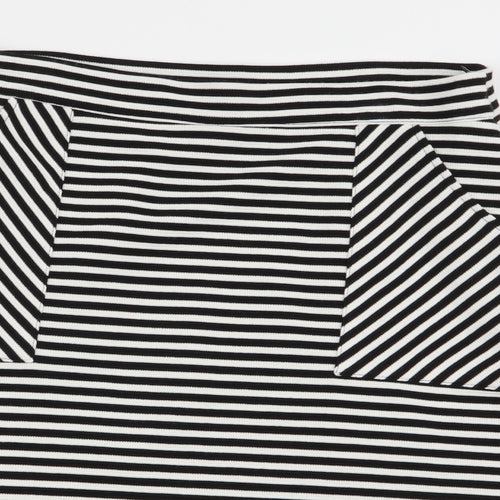 Papaya Womens Multicoloured Striped  Flare Skirt Size 12  - Stretch waistband