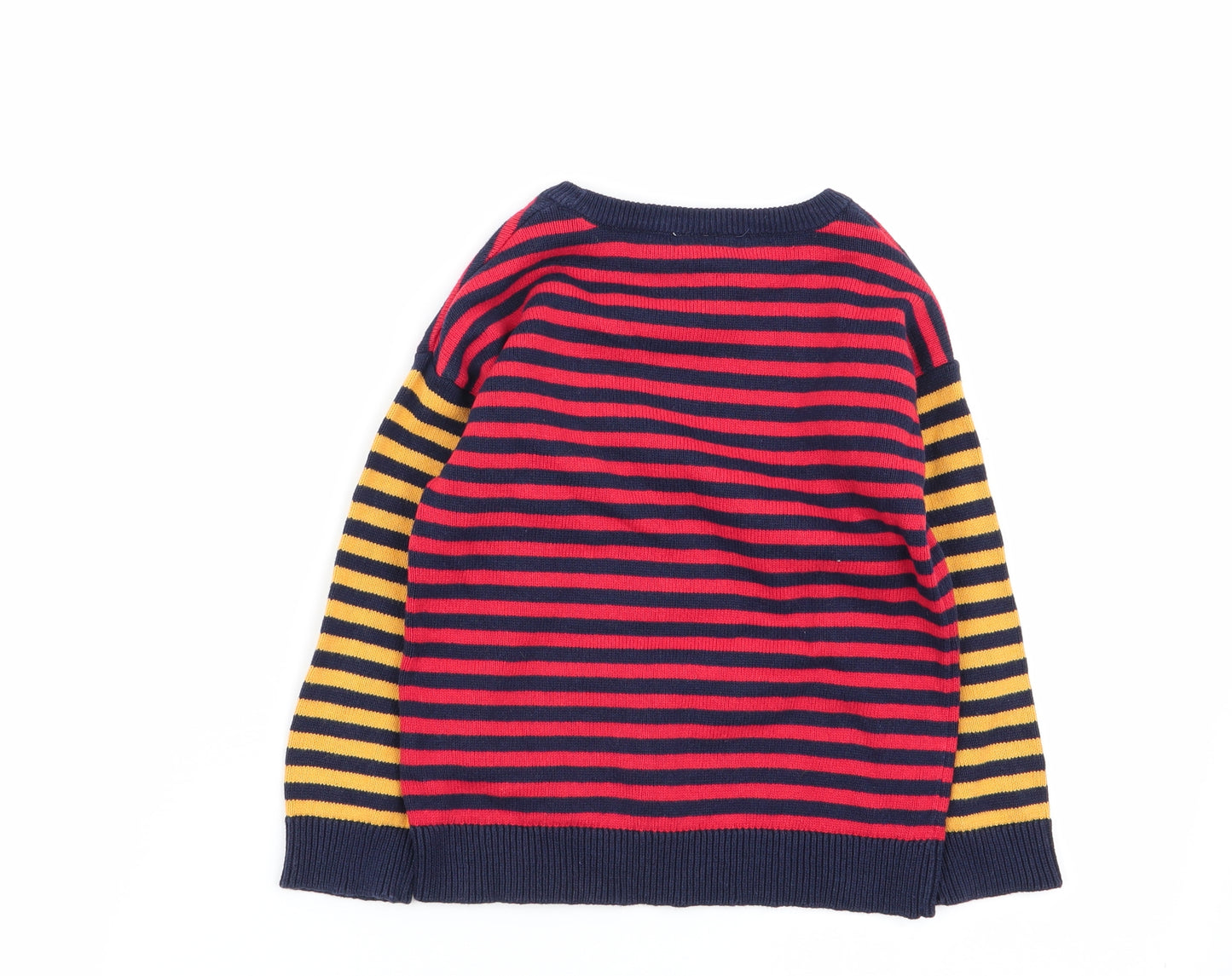 F&F Boys Multicoloured Striped  Pullover Jumper Size 3-4 Years