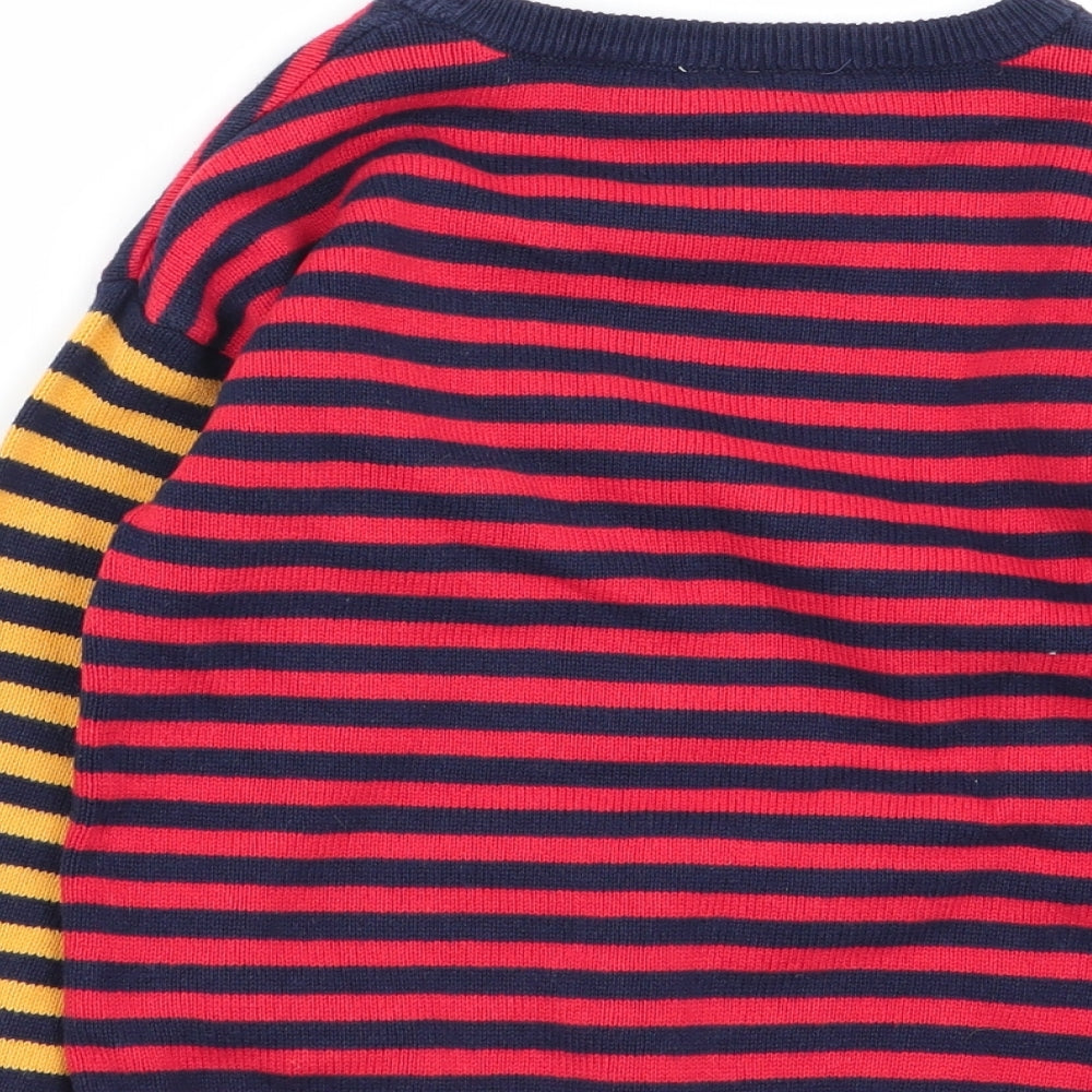 F&F Boys Multicoloured Striped  Pullover Jumper Size 3-4 Years