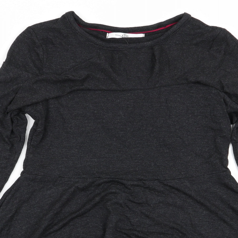 M&S Girls Grey   Fit & Flare  Size 8-9 Years