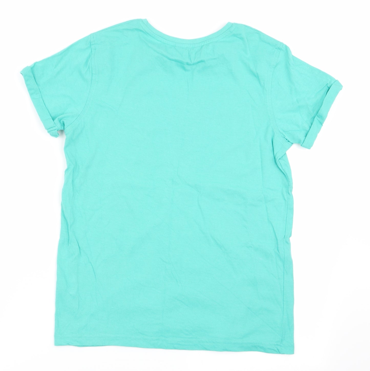 Asda George Girls Green   Basic T-Shirt Size 12-13 Years
