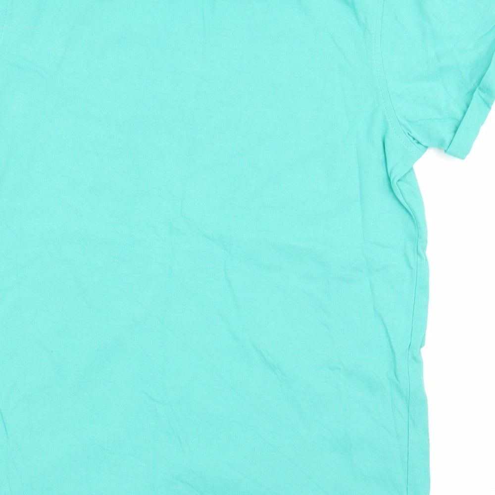 Asda George Girls Green   Basic T-Shirt Size 12-13 Years
