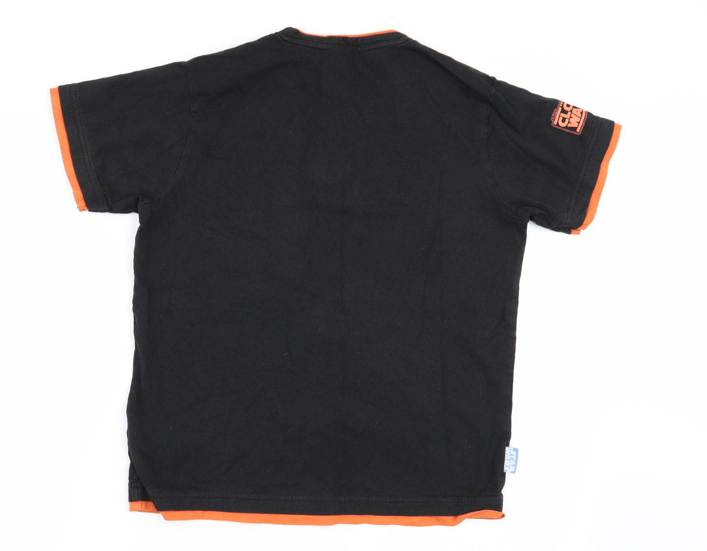 Asda George Boys Black Geometric  Basic T-Shirt Size 11-12 Years  - star wars