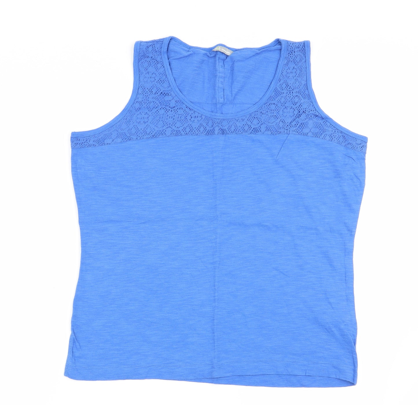 M&S Womens Blue   Basic Tank Size 16