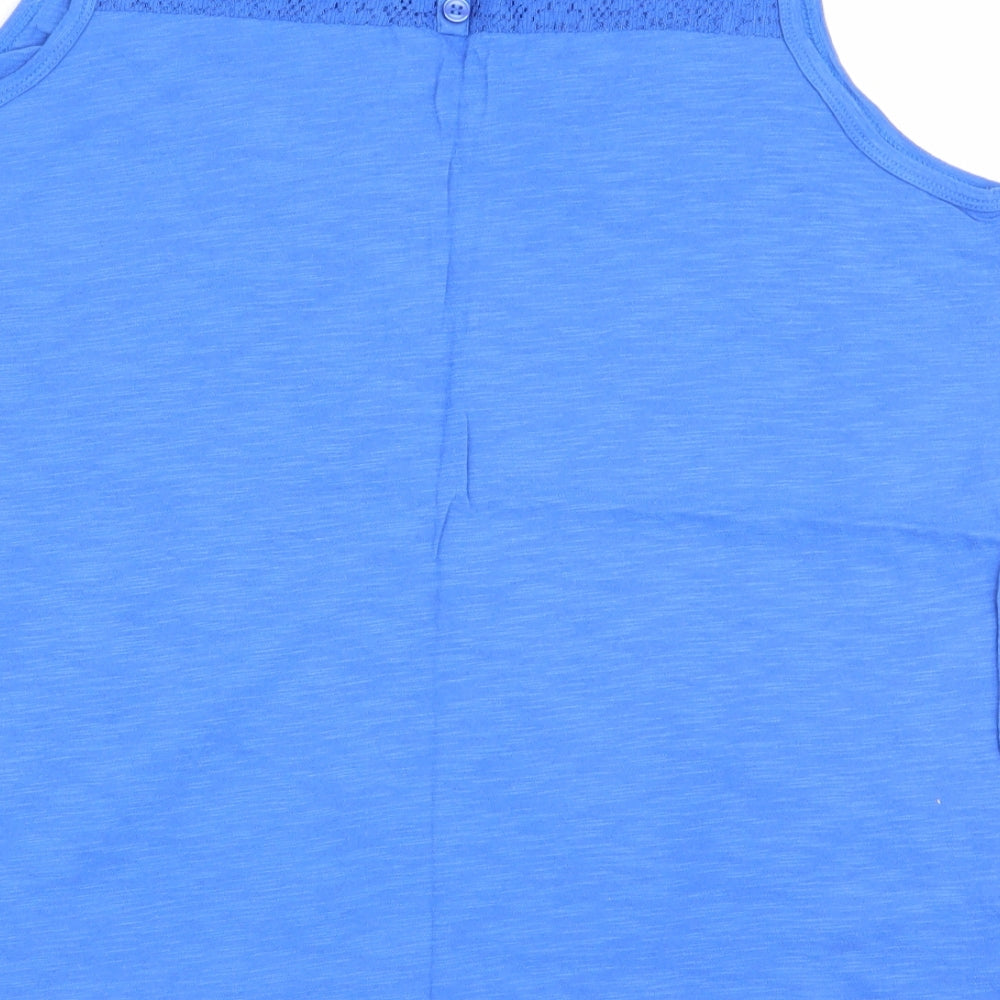 M&S Womens Blue   Basic Tank Size 16