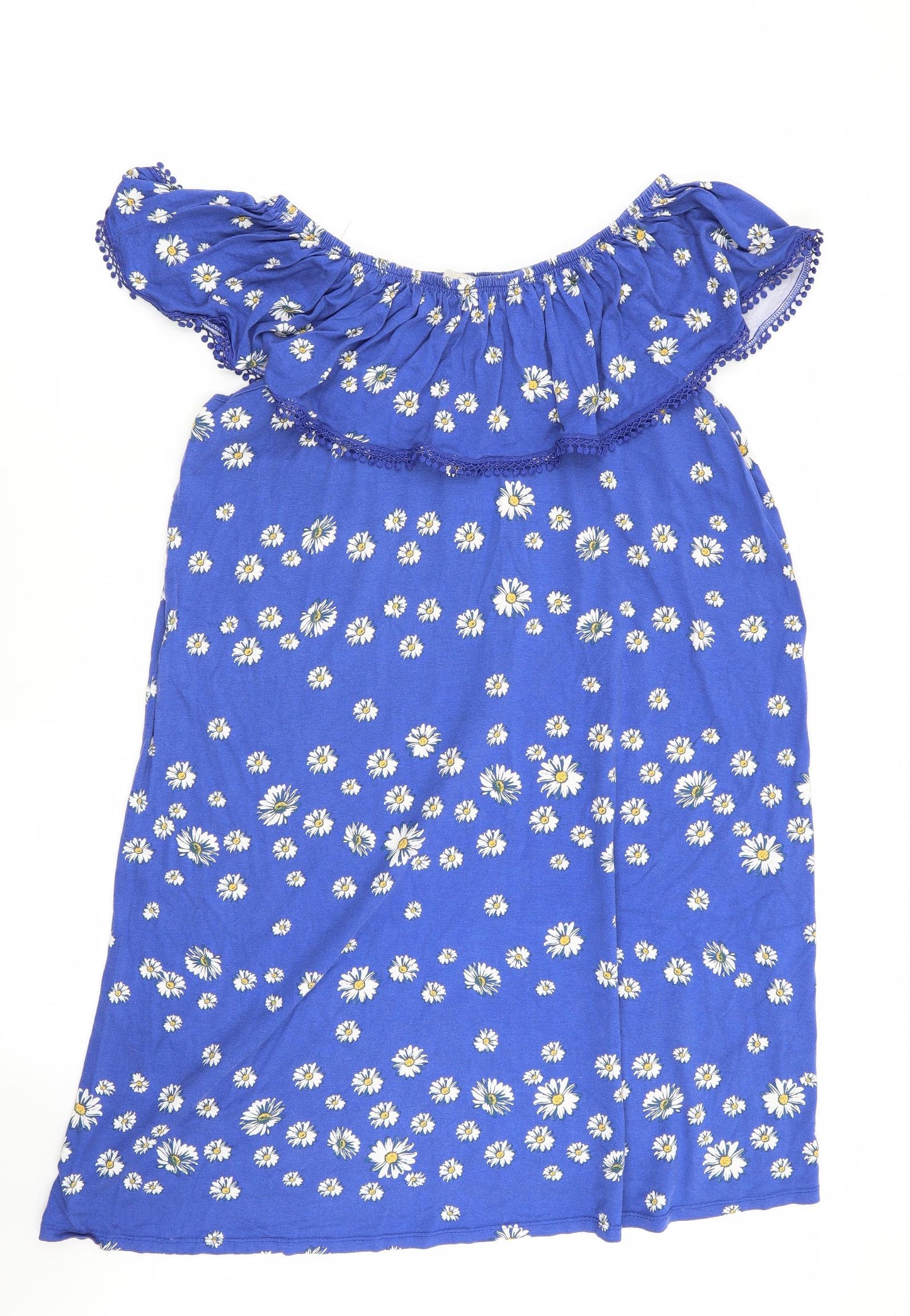 Asda George Womens Blue Floral  Fit & Flare  Size 14