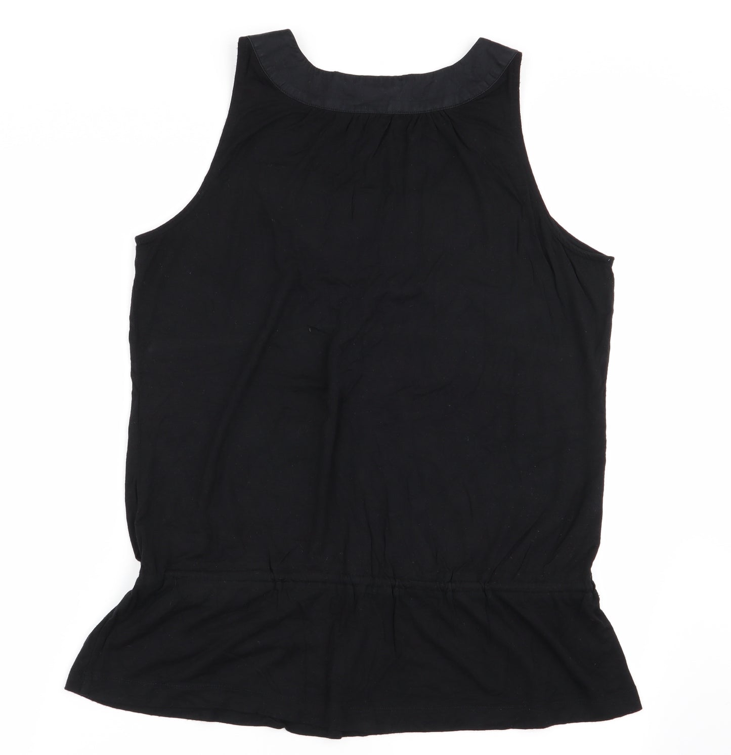 Monsoon Womens Black Geometric  Basic Tank Size 14