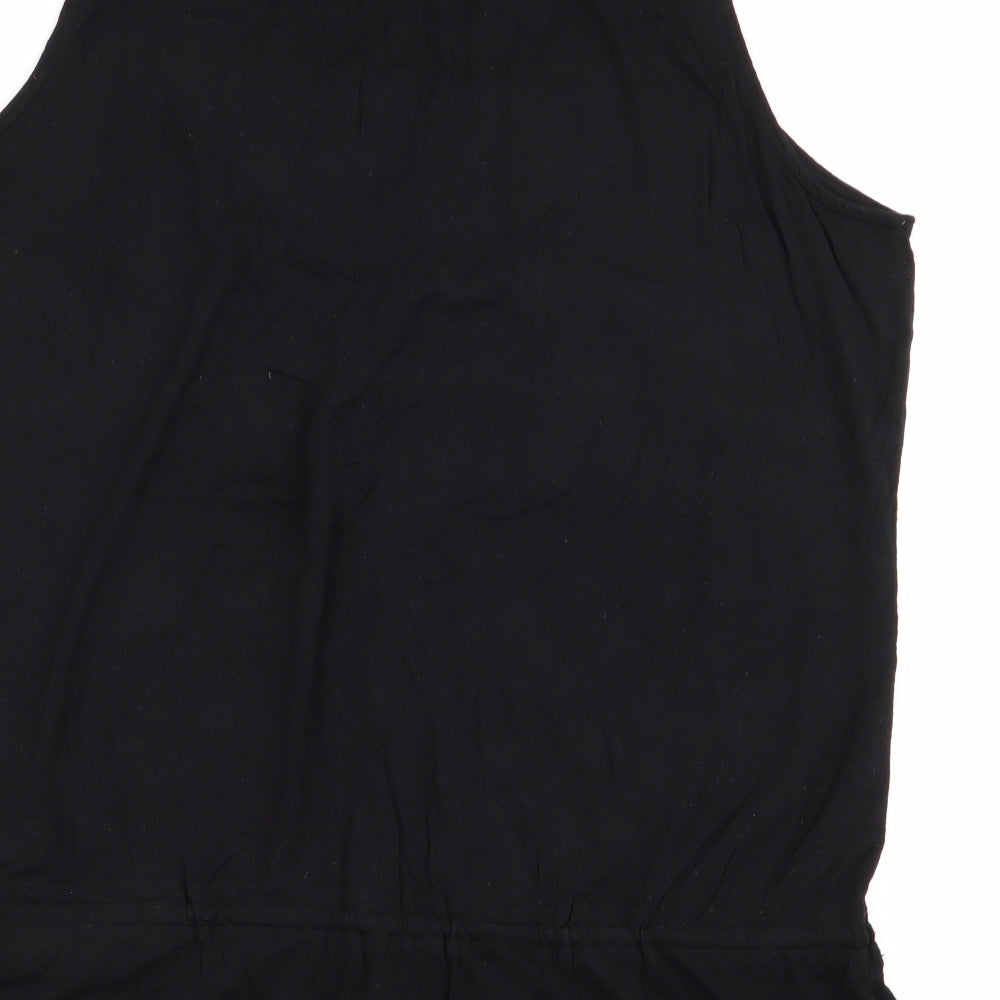 Monsoon Womens Black Geometric  Basic Tank Size 14