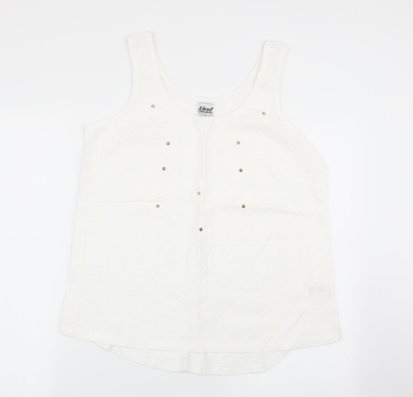 NEXT Womens White   Basic Tank Size 14