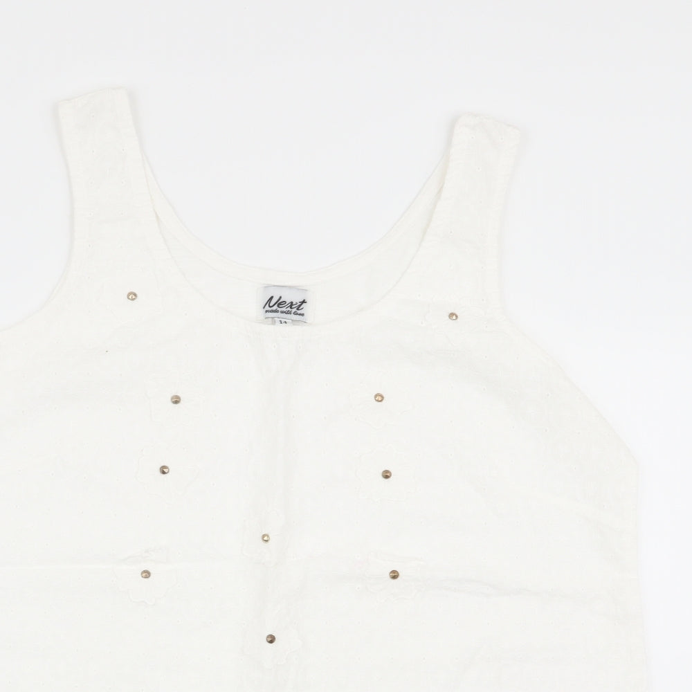 NEXT Womens White   Basic Tank Size 14