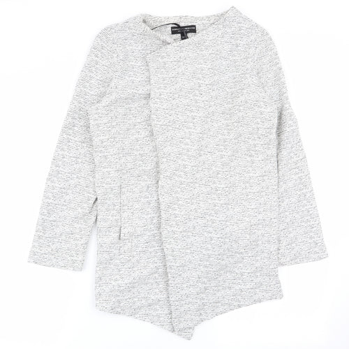 Dorothy Perkins Womens Grey Striped  Overcoat Coat Size S