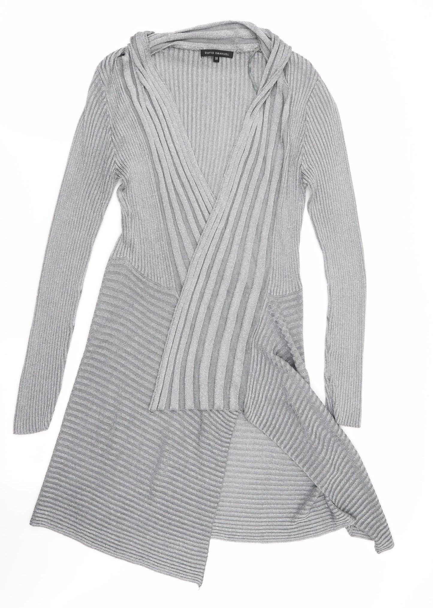 david emanuel Womens Silver   Cardigan Jumper Size 10
