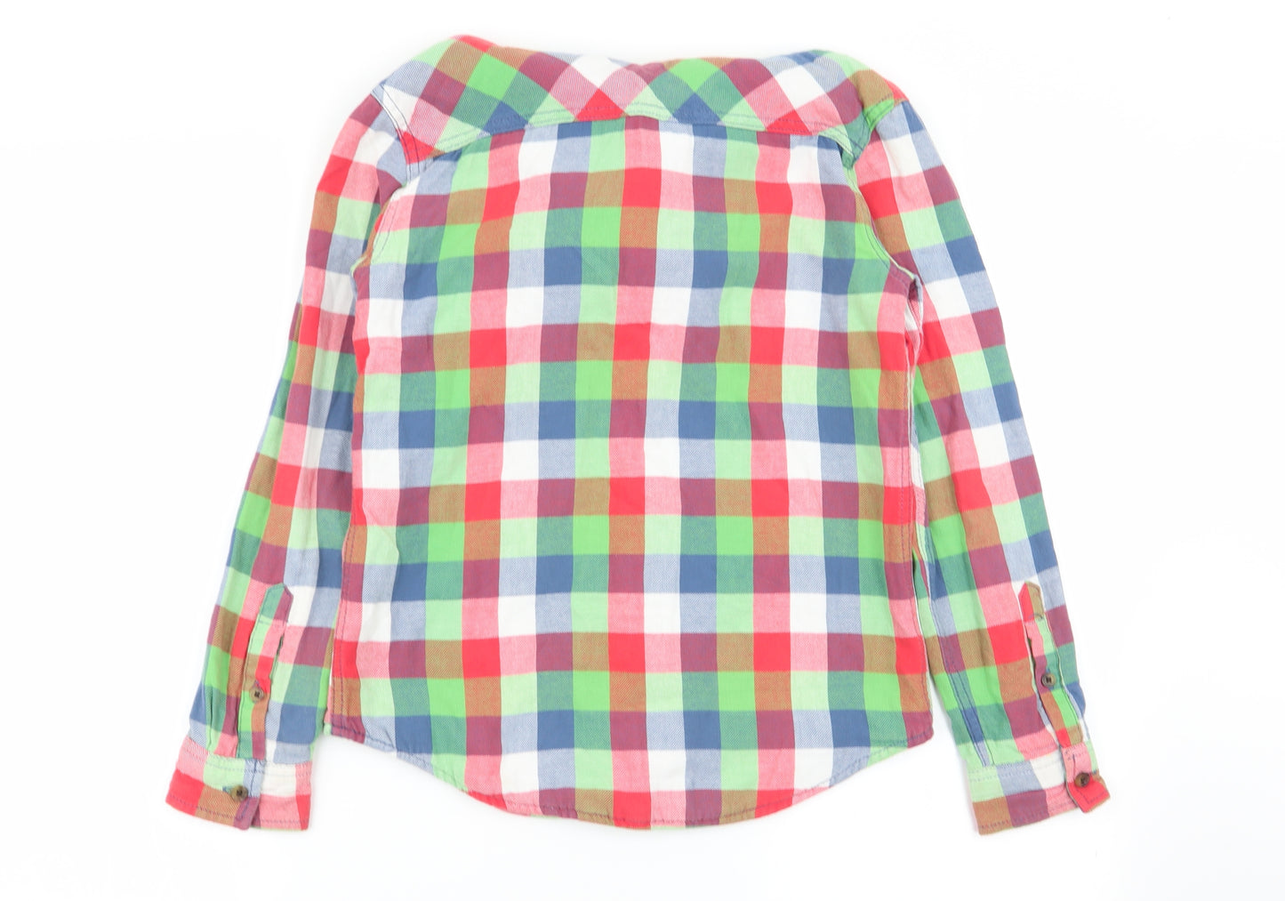 M&s Boys Multicoloured Check  Pullover Jumper Size 11-12 Years  - button up