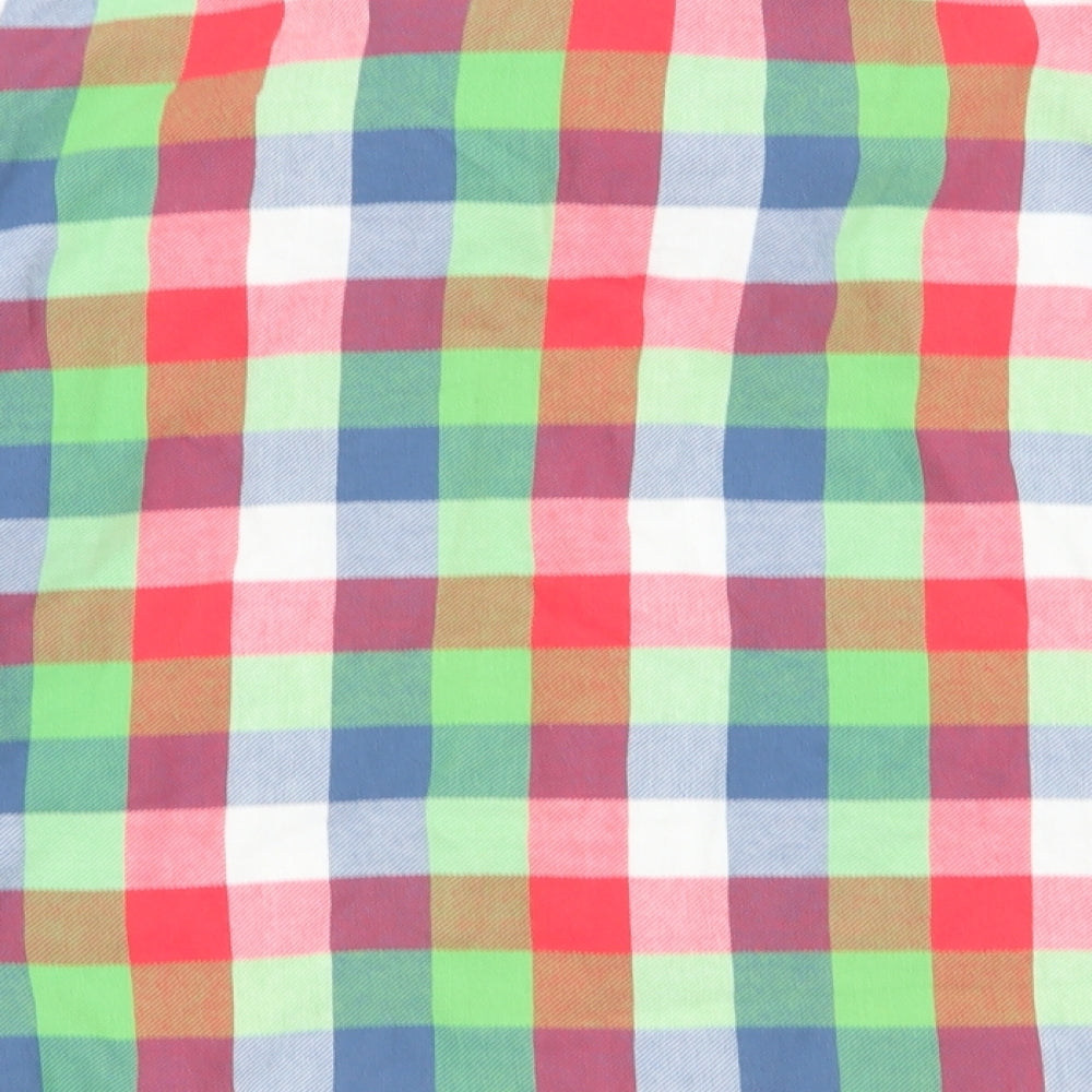 M&s Boys Multicoloured Check  Pullover Jumper Size 11-12 Years  - button up