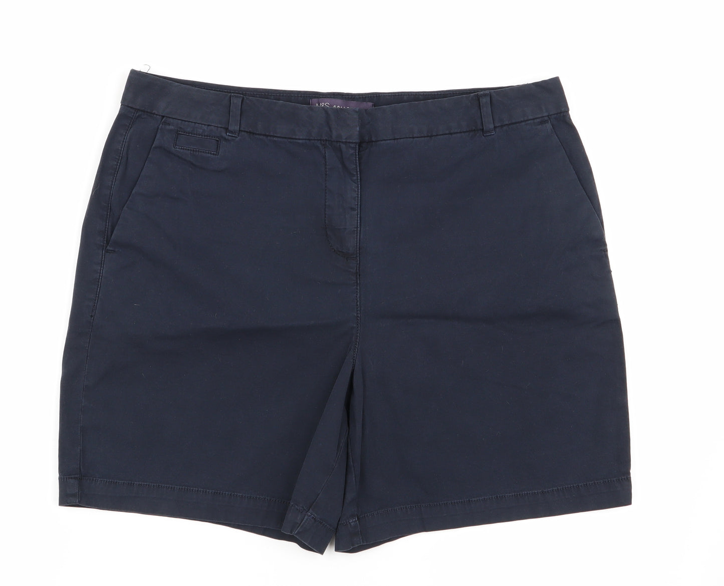 M&S Womens Blue   Chino Shorts Size 12