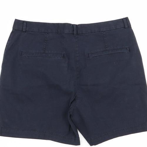 M&S Womens Blue   Chino Shorts Size 12