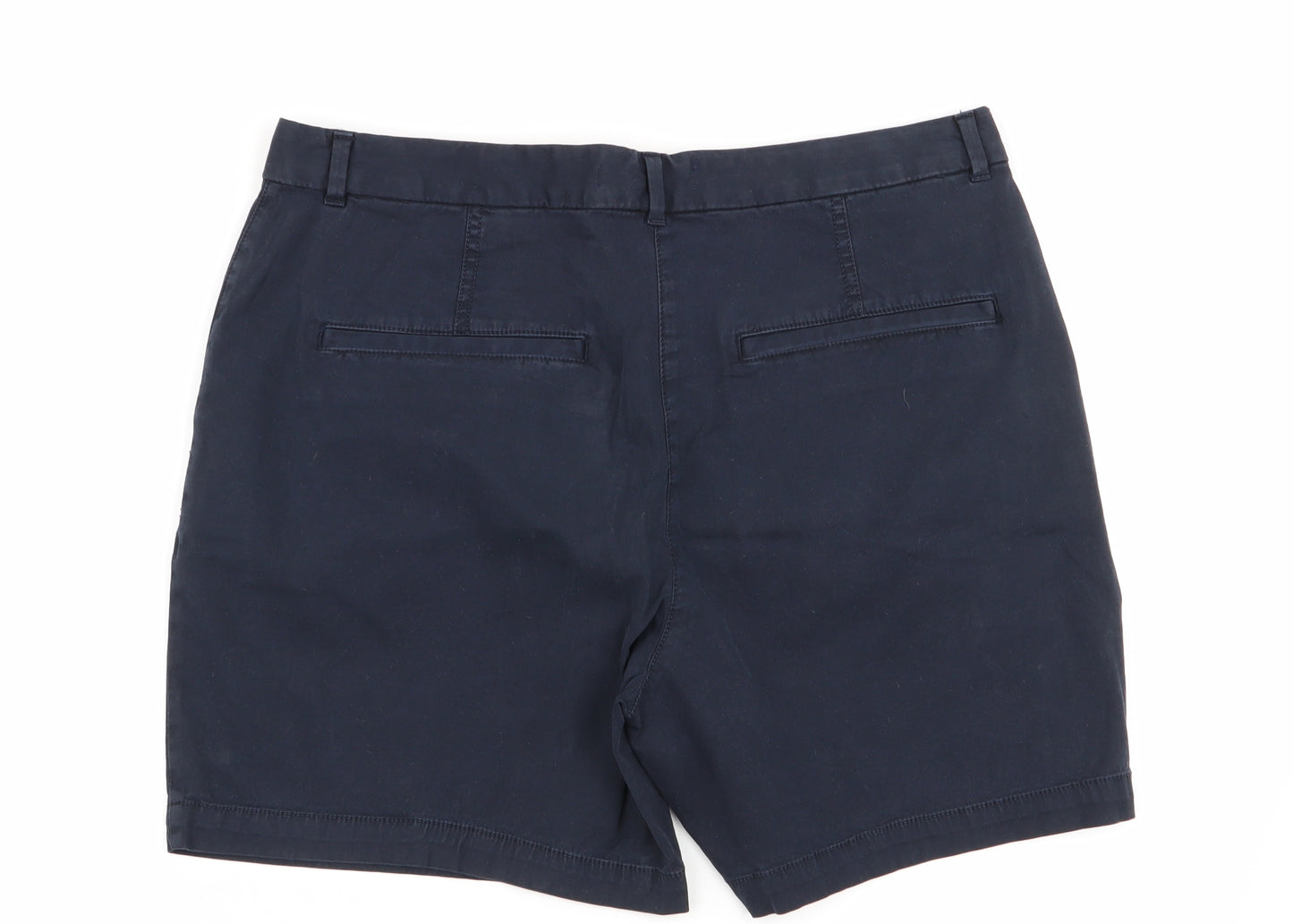 M&S Womens Blue   Chino Shorts Size 12