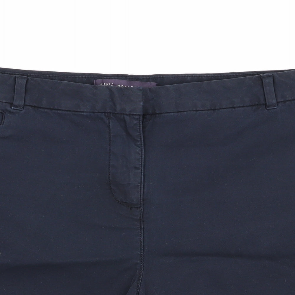 M&S Womens Blue   Chino Shorts Size 12