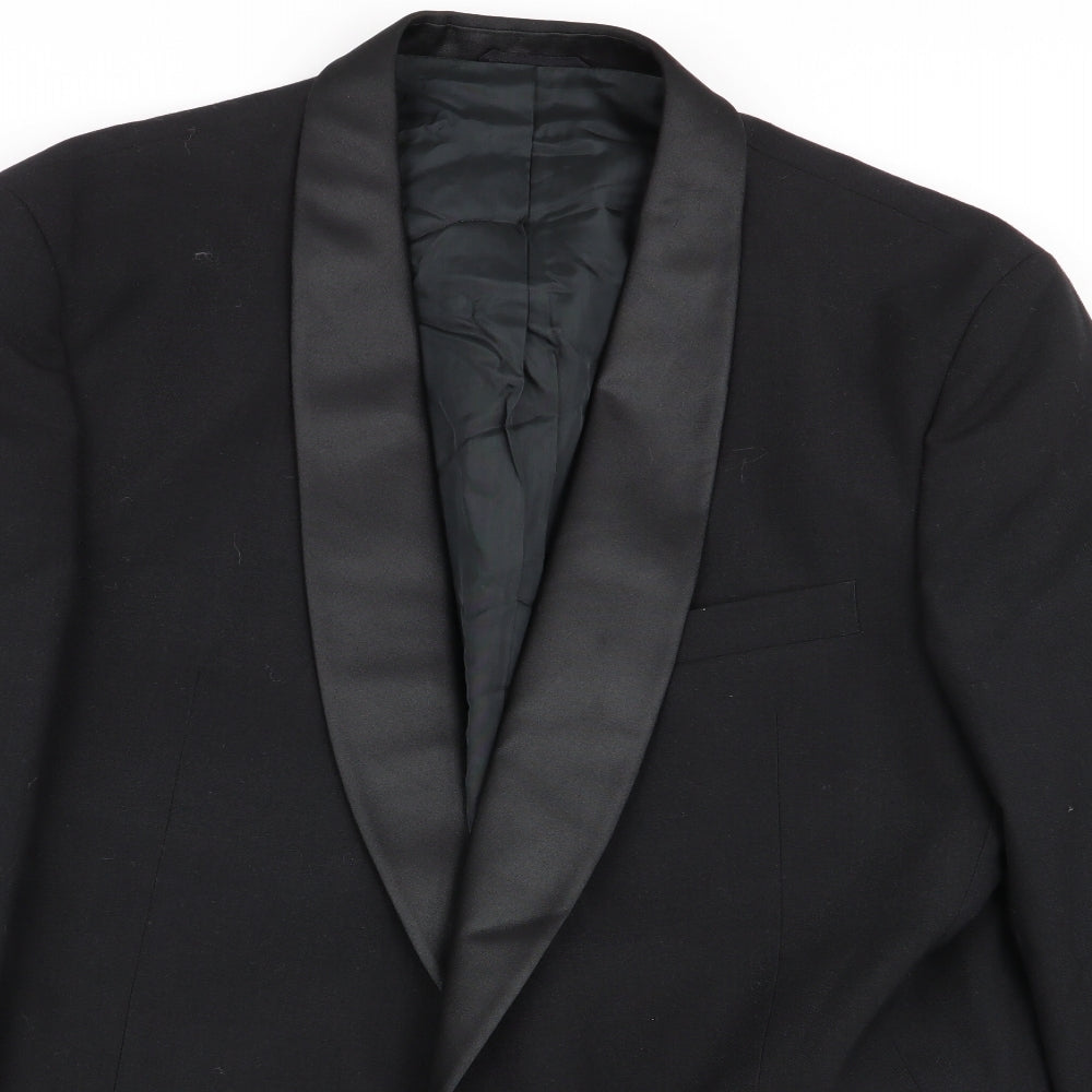 Preworn Mens Black   Jacket Blazer Size 46