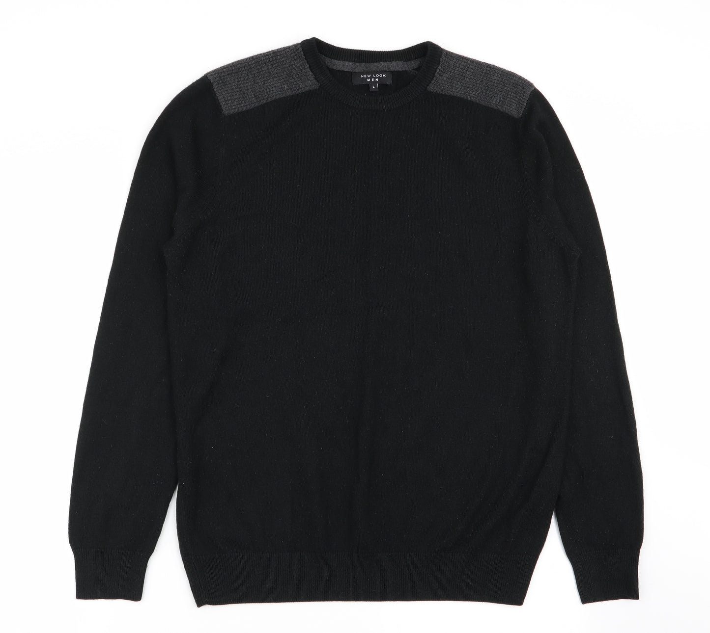 New Look Mens Black   Pullover Jumper Size L