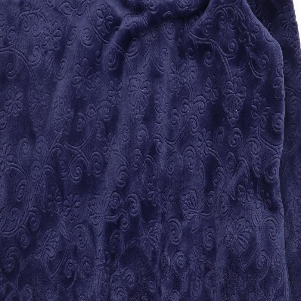 la marguise Womens Blue Floral  Overcoat Coat Size M