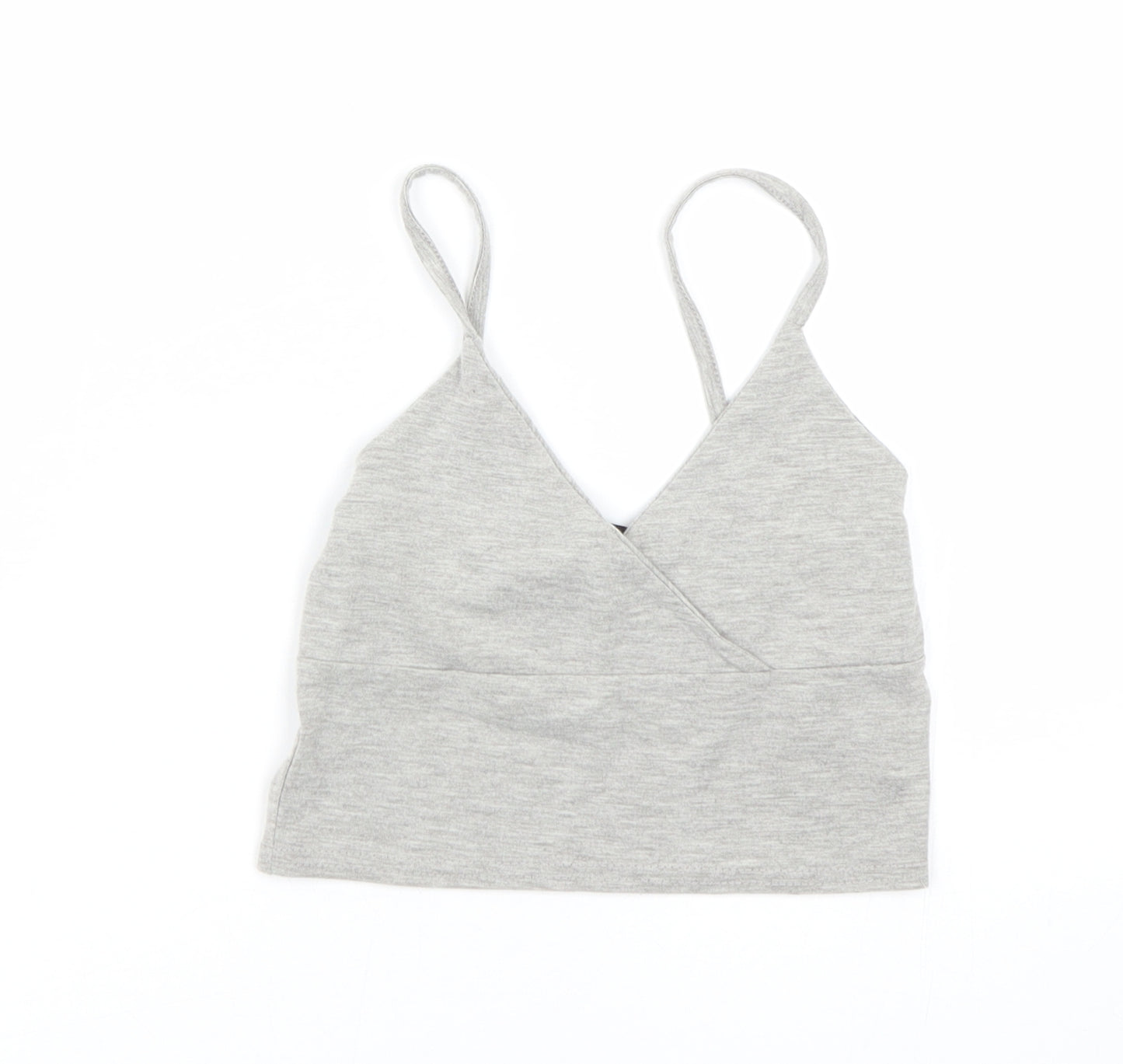 PRETTYLITTLETHING Womens Grey   Cropped Tank Size 4