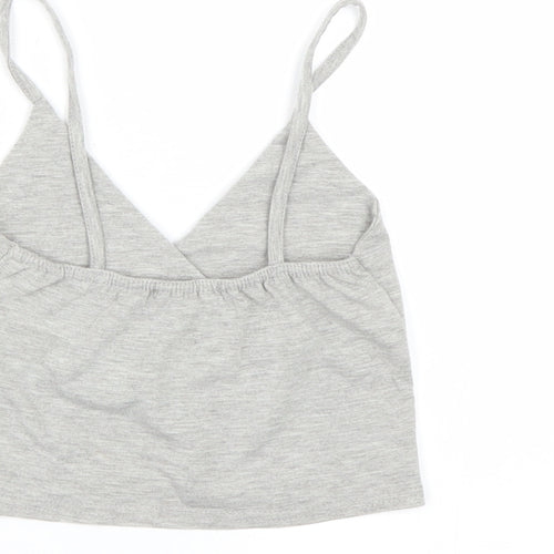 PRETTYLITTLETHING Womens Grey   Cropped Tank Size 4