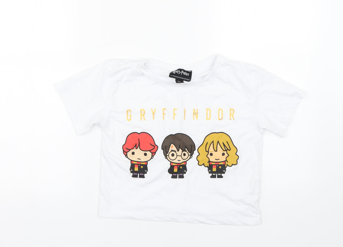 Primark Girls White   Cropped T-Shirt Size 9-10 Years  - Harry Potter