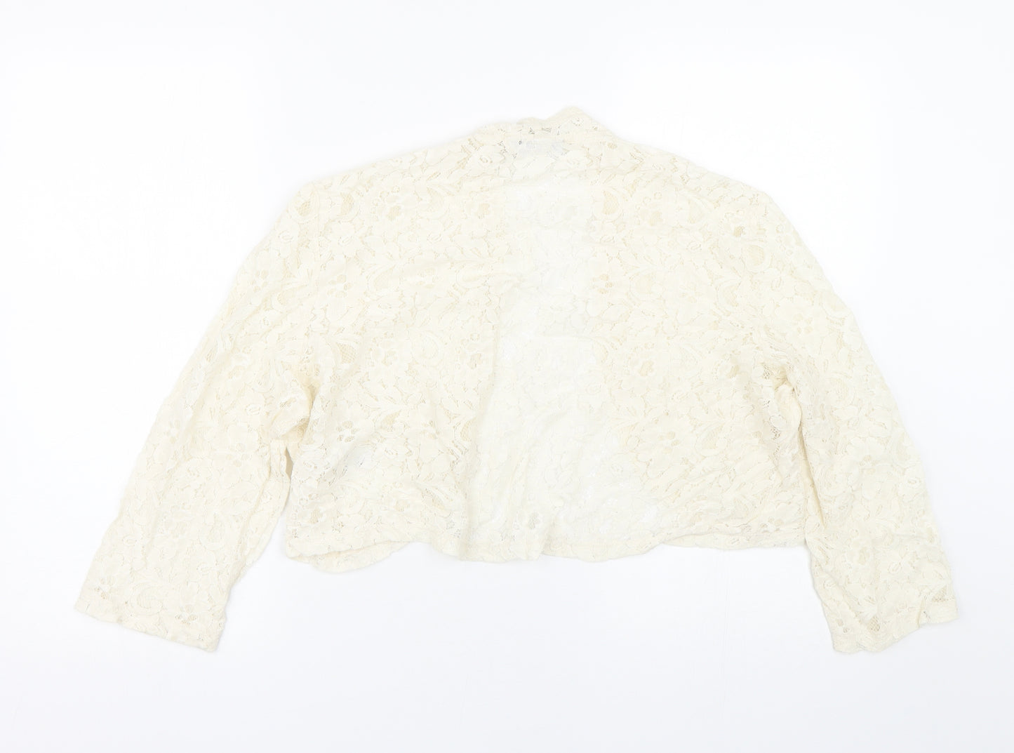 NEXT Womens Beige Floral  Cape Jumper Size XL