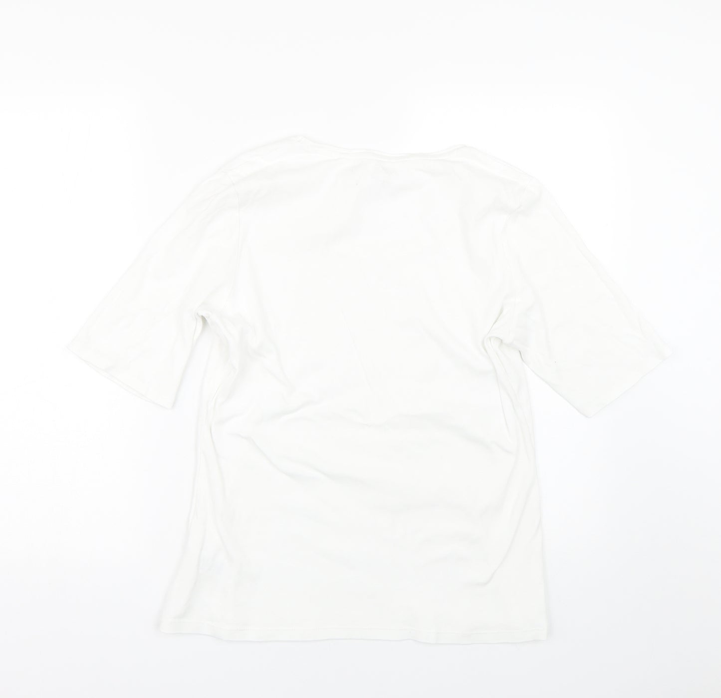 M&S Womens White   Basic T-Shirt Size 16