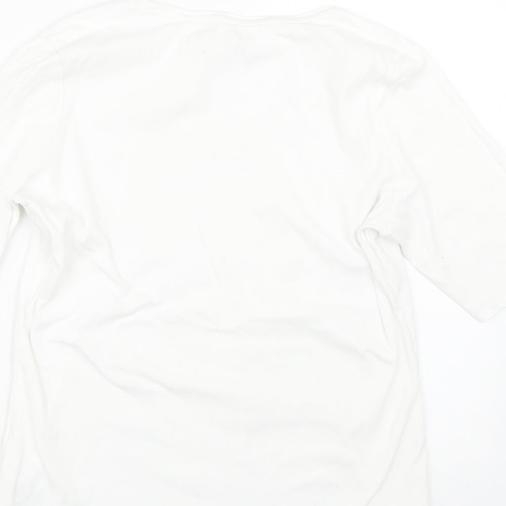 M&S Womens White   Basic T-Shirt Size 16