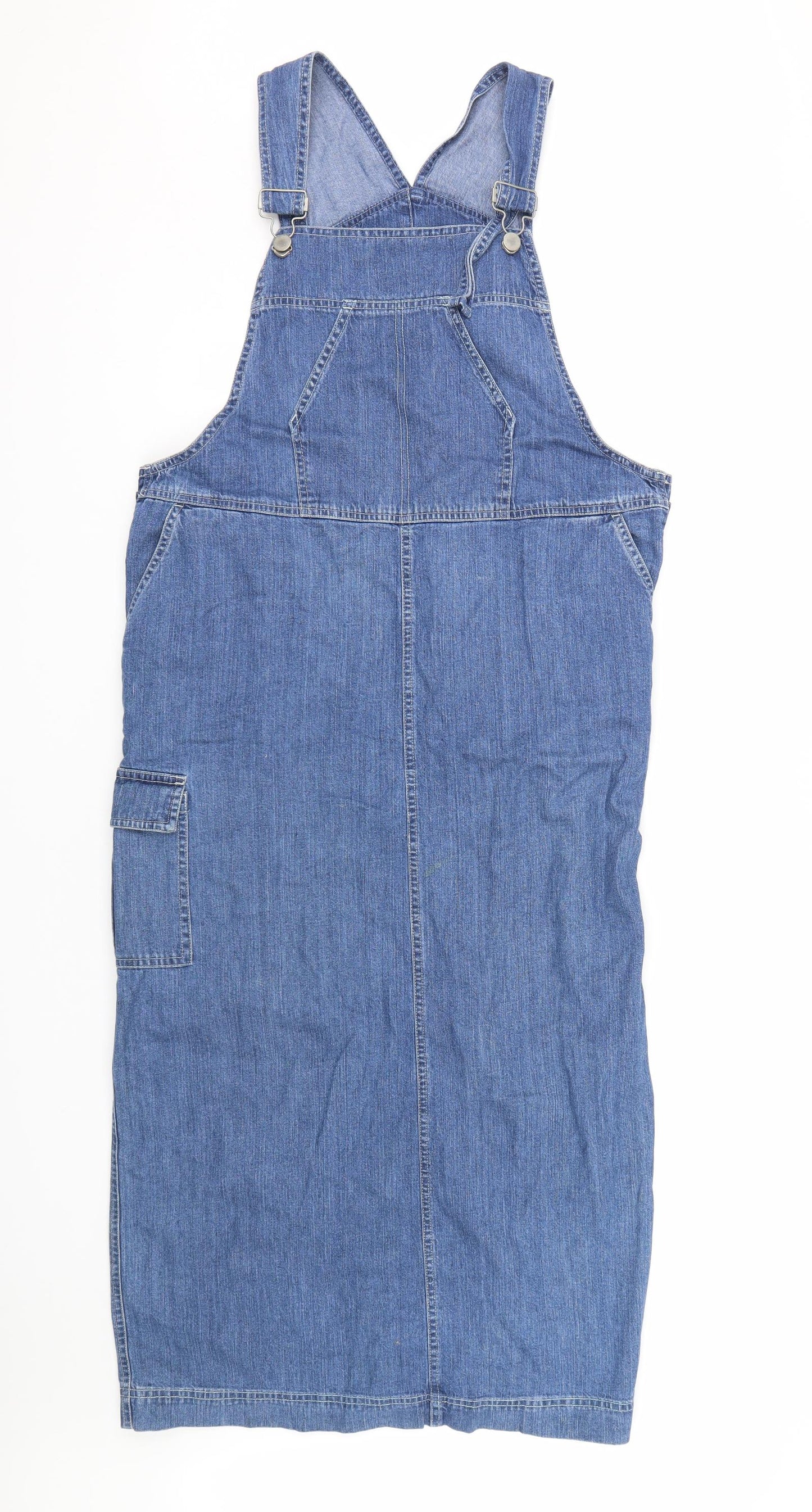 Mothercare Womens Blue  Denim Pinafore/Dungaree Dress  Size 10