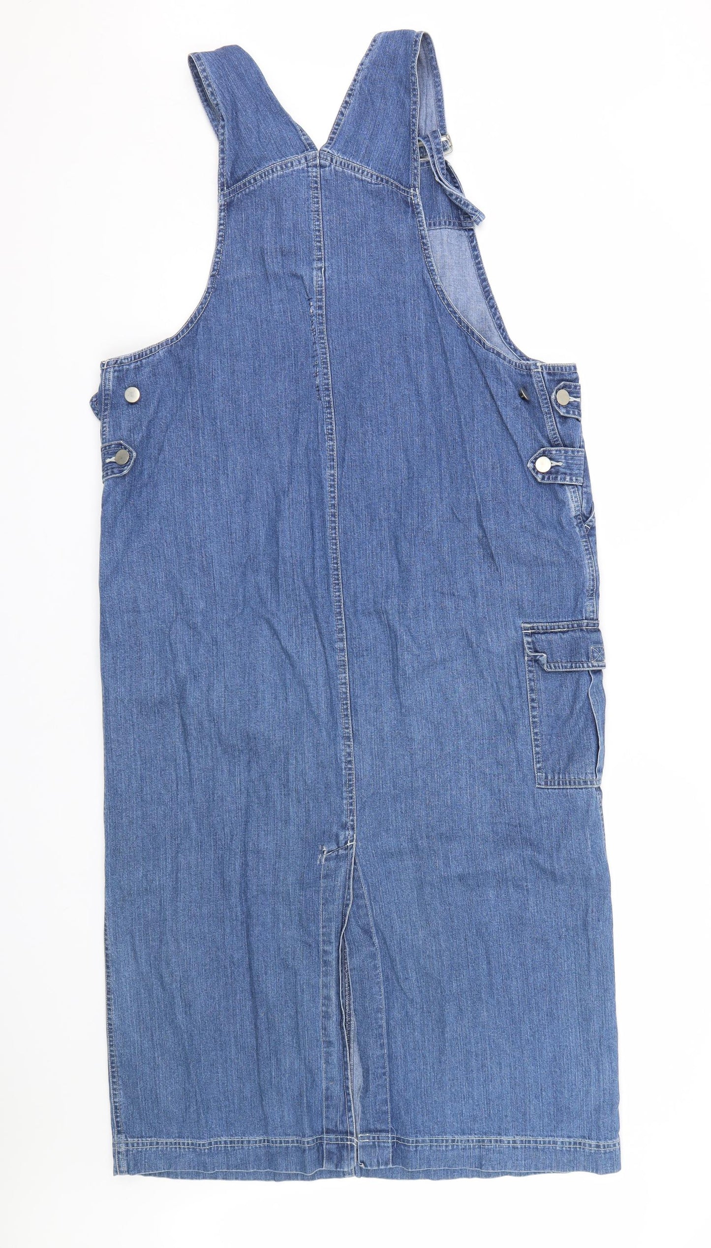 Mothercare Womens Blue  Denim Pinafore/Dungaree Dress  Size 10