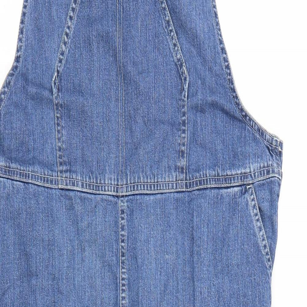 Mothercare Womens Blue  Denim Pinafore/Dungaree Dress  Size 10
