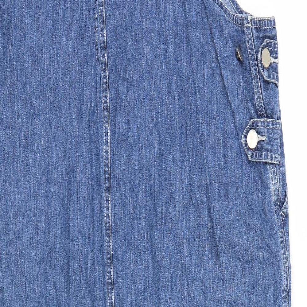 Mothercare Womens Blue  Denim Pinafore/Dungaree Dress  Size 10